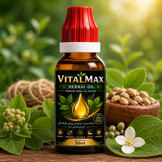 VitalMax Herbal Oil – Premium Natural Wellness Oil for Men (30ml)